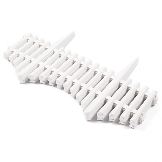 6PCS PVC Plastic White Fence Courtyard Indoor European Style For Garden Vegetable Driveway