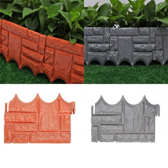 6Pcs Plastic Fence Outdoor Garden Lawn Edging Yard Plant Border Panel Paths Garden Landscape Decorations