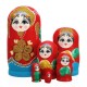 6Pcs/Set Russian Nesting Dolls Hand Painted Matryoshka Babushka Kids Toy Gift Decorations