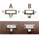 6pcs Antique Brass Drawer Label Pull Cabinet Frame Handle File Name Card Holder