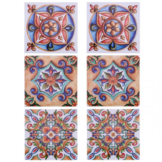 6pcs Waterproof Tile Style Tile Stickers European And American Tile Stickers