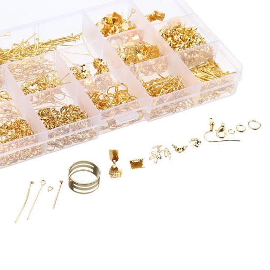 760Pcs/Set Eye Pins Lobster Clasps Jewelry Wire Earring Hooks Jewelry Finding Kit for DIY Necklace Jewelry Bracelet Making