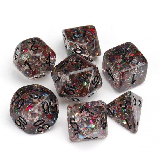 7pcs Polyhedral Dice for Dungeons and Dragons Party Game Toy With Bag