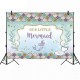 7x5'' Mermaid Party Backdrop Birthday Newborn Photography Baby Shower Decorations