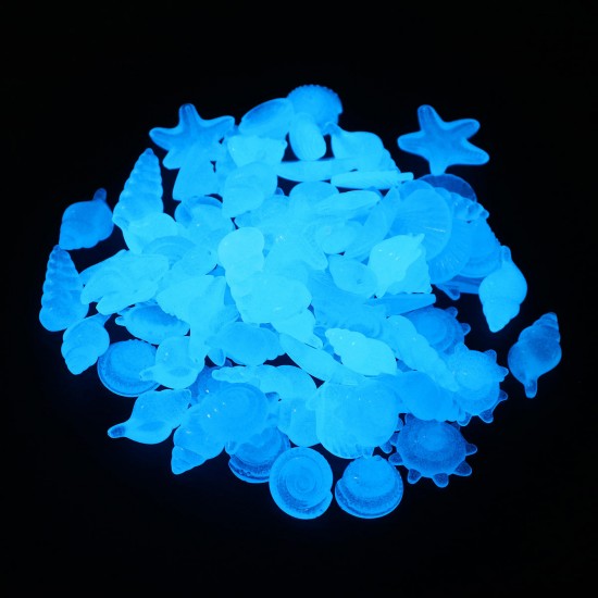 80Pcs Luminous Artificial Stone Aquarium Fish Tank Decorations Accessories Marine Animals Ornament