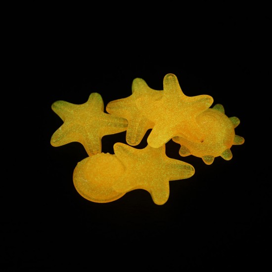 80Pcs Luminous Artificial Stone Aquarium Fish Tank Decorations Accessories Marine Animals Ornament