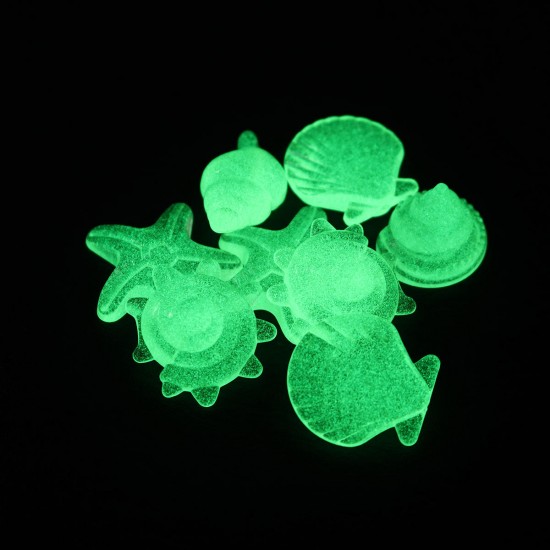 80Pcs Luminous Artificial Stone Aquarium Fish Tank Decorations Accessories Marine Animals Ornament