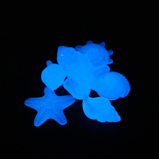 80Pcs Luminous Artificial Stone Aquarium Fish Tank Decorations Accessories Marine Animals Ornament