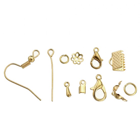 830Pcs/Set Eye Pins Lobster Clasps Jewelry Wire Earring Hooks Jewelry Finding Kit for DIY Necklace Jewelry Bracelet Making