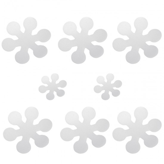 8Pcs Snowflake Style Non-slip Stickers Home Bathroom Bath Tub Anti Skid Tape Waterproof Decorations