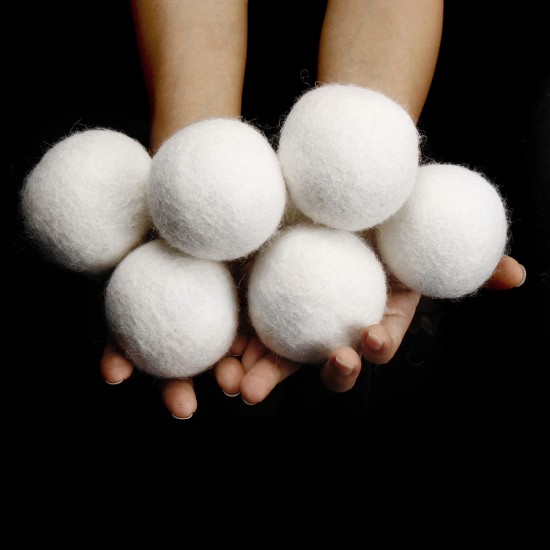 8pcs Wool Dryer Balls Reusable Natural Organic Laundry Fabric Softener Ball Fine