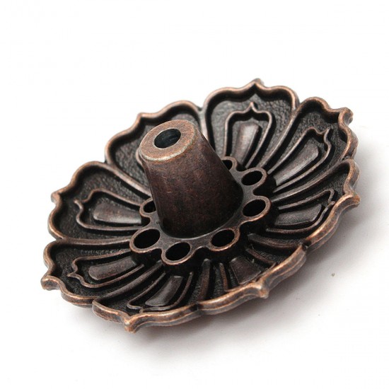 9 Holes Alloy Lotus Flower Incense Burner Holder Plate For Stick Cone Incense