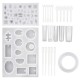 98Pcs/Set Pendant Trays Set DIY Jewelry Bezel Making Crystal Bracelet Pendant Silicone Resin Mould Jewelry Casting Molds Kit Vintage Base