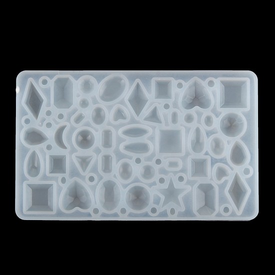 98Pcs/Set Pendant Trays Set DIY Jewelry Bezel Making Crystal Bracelet Pendant Silicone Resin Mould Jewelry Casting Molds Kit Vintage Base