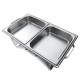 9L A set Buffet Stove of Two Plates Variable heat control Food Warmer Storage Decor Decorations For Wedding Party Canteen