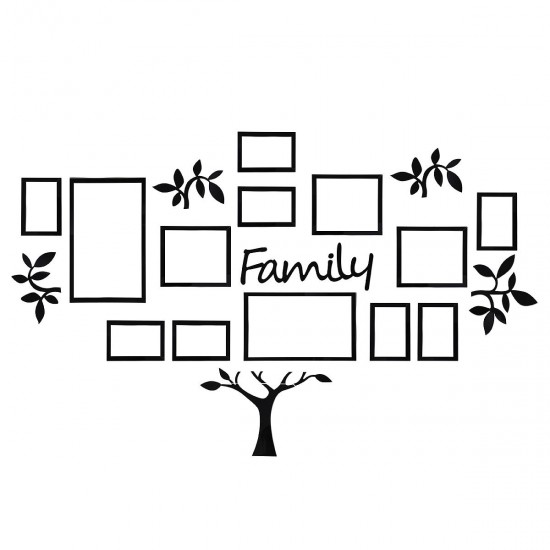 Acryli Photo Frame Family Tree Picture Collage Wall Art Hanging Sticker Home Decor