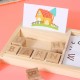 Alphabet Building Block Toys Cardboard Puzzle Kid English Early Learning Card