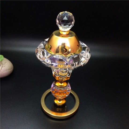 Arabian Crystal Incense Burner Bakhoor Metal Eid Traditional Mabkhara Home Decor