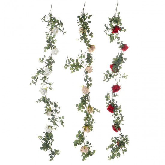 Artificial Eucalyptus Garland Hanging Rattan Wedding Greenery Home Decorations