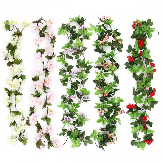 Artificial Silk Trailing Vine Flower Plant Wedding Hanging Wall Garden Decorations