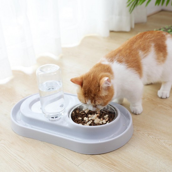 Automatic Pet Dog Cat Drink Water Dispenser Feeder Food Bowl Dish