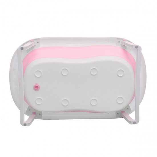 Baby Bath Tub Foldable Shower Newborn Bathtub Safe Kids Bath With Cushion