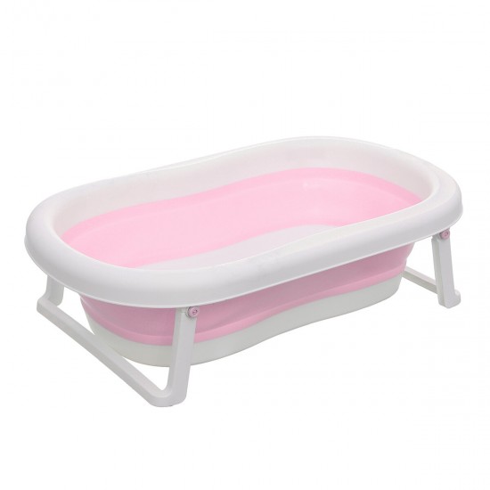 Baby Bath Tub Foldable Shower Newborn Bathtub Safe Kids Bath With Cushion