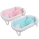 Baby Bath Tub Foldable Shower Newborn Bathtub Safe Kids Bath With Cushion