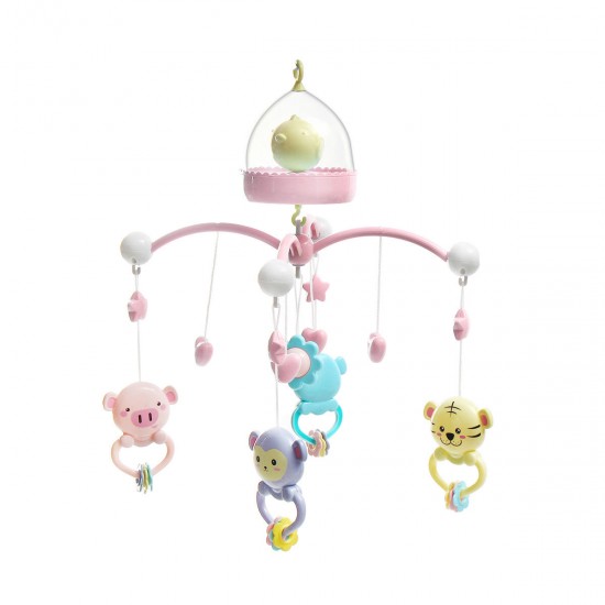 Baby Crib Mobile Bed Bell Hanging Holder Music Box Night Light Newborn Toys Gift