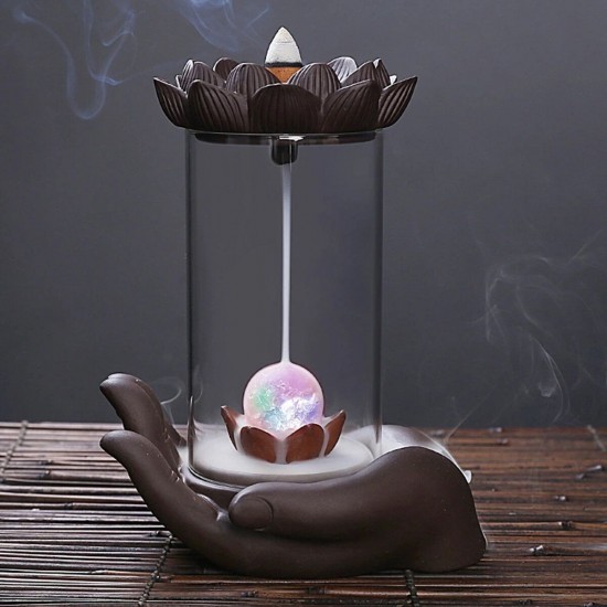 Backflow Incense Burner Ceramic Incense Holder Back Flow Base Home Office Decor