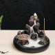 Backflow Incense Cone Burner Incense Stick Coil Holder Rockery Mountain Stream Fragrant Censer Decor