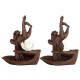 Backflow Incense Cones Tower Incense Stick Holder Incense Censer Monk Burner with 60Pcs Cones