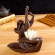 Backflow Incense Cones Tower Incense Stick Holder Incense Censer Monk Burner with 60Pcs Cones