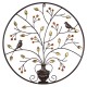 Birds Tree Iron Sculpture Ornament Home Room Wall Hanging Decorations