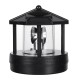 Black LED Solar Powered Lighthouse 360° Rotating Light Outdoor Garden Desk Lamp
