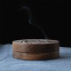Black Walnut Mosquito Coil Incense Holder Burner Box Hollow Ash Catcher Tray Wooden Art Crafts With 6 Sandalwoods