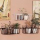 Black/White/Bronze S/M/L Iron Flower Pot Stand Small Pot Wall Holder