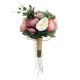 Bride Holding Rose Artificial Silk Flowers Floral Wedding Bouquet Romantic Decor Supplies