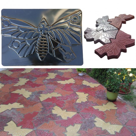 Butterfly Stepping Stone Mold Concrete Cement Brick Mould For Park Garden Path