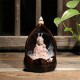 Ceramic Backflow Incense Burner with Light Sandalwood Cone Yoga Aromatherapy Gifts Home Decor