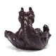 Ceramic Dragon Pond Backflow Incense Stick Burner Cones Holder Ash Catcher Fragrance Censer