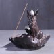 Ceramic Glaze Dragon Censer Backflow Incense Burner Waterfall Smoke Cone Sticks Holder