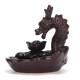 Ceramic Glaze Dragon Censer Backflow Incense Burner Waterfall Smoke Cone Sticks Holder