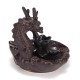 Ceramic Glaze Dragon Censer Backflow Incense Burner Waterfall Smoke Cone Sticks Holder