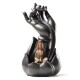 Ceramic Incense Cone Burner Holder Smoke Backflow Censer Guanyin Decor