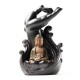 Ceramic Incense Cone Burner Holder Smoke Backflow Censer Guanyin Decor