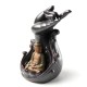 Ceramic Incense Cone Burner Holder Smoke Backflow Censer Guanyin Decor