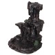 Ceramic Mountain Waterfall Smoke Backflow Incense Burner Cones Holder + 7 Cones