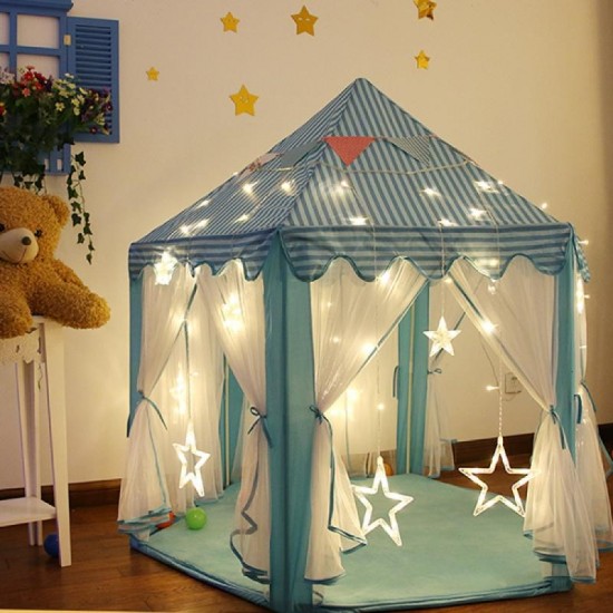 Children Pop Up Play Tent Princess Playhouse Party Christma Gift Decorations +LED Light