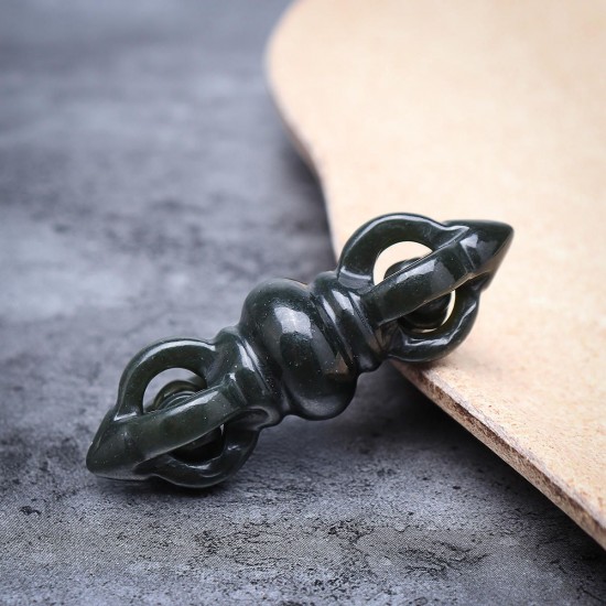 Chinese Natural Hetian Jade Hand-carved Hetian Jade Pendant Buddhist Pendant